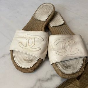 White espadrille sandal